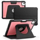 For iPad Air 11 2025 / 2024 Honeycomb Magnetic Rotation Holder Leather Smart Tablet Case(Pink) - 1