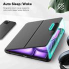 For iPad Air 11 2025 / 2024 Honeycomb Magnetic Rotation Holder Leather Smart Tablet Case(Black) - 3
