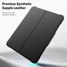 For iPad Air 11 2025 / 2024 Honeycomb Magnetic Rotation Holder Leather Smart Tablet Case(Wine Red) - 2