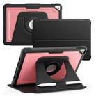 For iPad 10.2 2021 / Air 10.5 Honeycomb Magnetic Rotation Holder Leather Smart Tablet Case(Pink) - 1