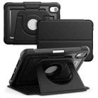 For iPad mini 2024 / mini 6 Honeycomb Magnetic Rotation Holder Leather Smart Tablet Case(Black) - 1