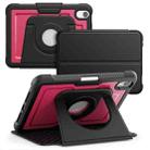 For iPad mini 2024 / mini 6 Honeycomb Magnetic Rotation Holder Leather Smart Tablet Case(Wine Red) - 1