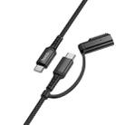 hoco U142 2 in 1 Type-C to Type-C and Mag3 Magnetic Charging Data Cable, Length: 1.8m(Black) - 2