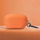 For Sony WF-1000XM5 Litchi Texture PU Earphones Case with Hook(Orange) - 1