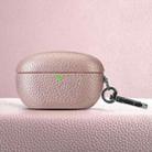 For Sony WF-1000XM5 Litchi Texture PU Earphones Case with Hook(Bright Pink) - 1