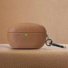 For Sony WF-1000XM5 Litchi Texture PU Earphones Case with Hook(Brown) - 1