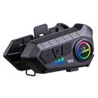 SOMAN Motorcycle Helmet Bluetooth Headset Stereo Voice Microphone, Style:M6-Hard Mic - 1