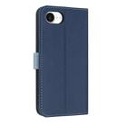For iPhone 16e Metal Bow Leather Phone Case with Hand Strap(Dark Blue) - 3