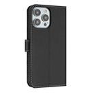 For iPhone 16 Pro Max Metal Bow Leather Phone Case with Hand Strap(Black) - 3