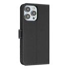 For iPhone 16 Pro Metal Bow Leather Phone Case with Hand Strap(Black) - 3