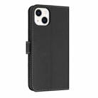 For iPhone 15 Plus / 14 Plus Metal Bow Leather Phone Case with Hand Strap(Black) - 3