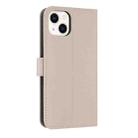For iPhone 15 Metal Bow Leather Phone Case with Hand Strap(Apricot) - 3