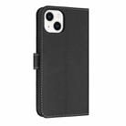 For iPhone 14 / 13 Metal Bow Leather Phone Case with Hand Strap(Black) - 3