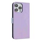 For iPhone 14 Pro Max Metal Bow Leather Phone Case with Hand Strap(Purple) - 3