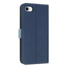 For iPhone 7 / 8 / SE 2022 Metal Bow Leather Phone Case with Hand Strap(Dark Blue) - 3
