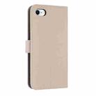 For iPhone 7 / 8 / SE 2022 Metal Bow Leather Phone Case with Hand Strap(Apricot) - 3