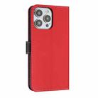 For iPhone 13 Pro Metal Bow Leather Phone Case with Hand Strap(Red) - 3