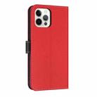 For iPhone 12 / 12 Pro Metal Bow Leather Phone Case with Hand Strap(Red) - 3