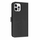 For iPhone 12 / 12 Pro Metal Bow Leather Phone Case with Hand Strap(Black) - 3