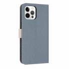 For iPhone 12 / 12 Pro Metal Bow Leather Phone Case with Hand Strap(Light Blue) - 3