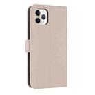 For iPhone 11 Pro Max Metal Bow Leather Phone Case with Hand Strap(Apricot) - 3