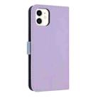 For iPhone 11 Metal Bow Leather Phone Case with Hand Strap(Purple) - 3