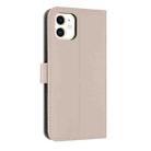 For iPhone 11 Metal Bow Leather Phone Case with Hand Strap(Apricot) - 3