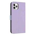 For iPhone 11 Pro Metal Bow Leather Phone Case with Hand Strap(Purple) - 3