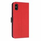 For iPhone X / XS Metal Bow Leather Phone Case with Hand Strap(Red) - 3