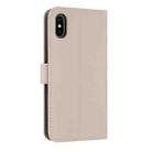 For iPhone X / XS Metal Bow Leather Phone Case with Hand Strap(Apricot) - 3