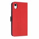 For iPhone XR Metal Bow Leather Phone Case with Hand Strap(Red) - 3