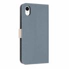 For iPhone XR Metal Bow Leather Phone Case with Hand Strap(Light Blue) - 3