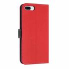 For iPhone 7 Plus / 8 Plus Metal Bow Leather Phone Case with Hand Strap(Red) - 3
