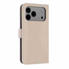 For iPhone 17 Pro Max Metal Bow Leather Phone Case with Hand Strap(Apricot) - 3