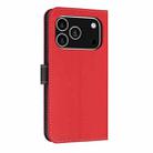 For iPhone 17 Pro Metal Bow Leather Phone Case with Hand Strap(Red) - 3