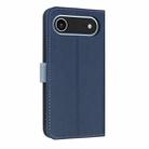 For iPhone 17 Air Metal Bow Leather Phone Case with Hand Strap(Dark Blue) - 3
