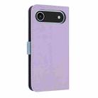 For iPhone 17 Air Metal Bow Leather Phone Case with Hand Strap(Purple) - 3