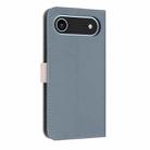 For iPhone 17 Air Metal Bow Leather Phone Case with Hand Strap(Light Blue) - 3
