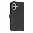For iPhone 17 Metal Bow Leather Phone Case with Hand Strap(Black) - 3