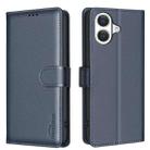 For iPhone 17 Litchi Texture RFID Anti-theft Leather Phone Case(Blue) - 1