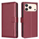 For iPhone 17 Pro Max Litchi Texture RFID Anti-theft Leather Phone Case(Red) - 1