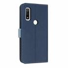 For Fujitsu Arrows WE F-51B / BZ03 Metal Bow Leather Phone Case with Hand Strap(Dark Blue) - 3