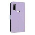 For Fujitsu Arrows WE F-51B / BZ03 Metal Bow Leather Phone Case with Hand Strap(Purple) - 3