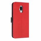 For Fujitsu Arrows F-52B Metal Bow Leather Phone Case with Hand Strap(Red) - 3
