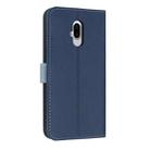For Fujitsu Arrows F-52B Metal Bow Leather Phone Case with Hand Strap(Dark Blue) - 3