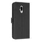 For Fujitsu Arrows F-52B Metal Bow Leather Phone Case with Hand Strap(Black) - 3