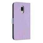 For Fujitsu Arrows F-52B Metal Bow Leather Phone Case with Hand Strap(Purple) - 3