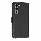 For Fujitsu Arrows We2 Plus F-51E Metal Bow Leather Phone Case with Hand Strap(Black) - 3