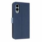 For Fujitsu Arrows We2 F-52E Metal Bow Leather Phone Case with Hand Strap(Dark Blue) - 3