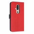 For Fujitsu Rakuraku F-53E Metal Bow Leather Phone Case with Hand Strap(Red) - 3